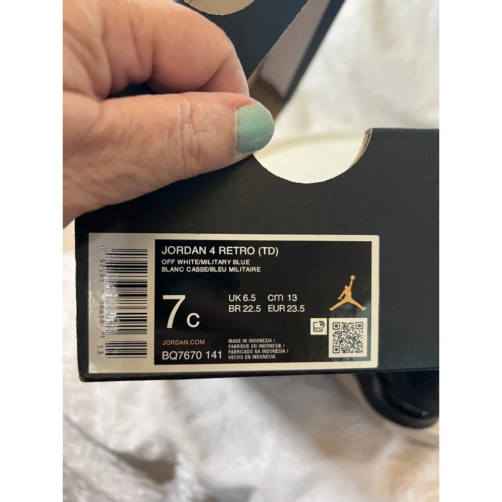 Nike Air Jordan 3 Retro TD Toddler Sneakers Triple Black 7C  in Box Mid